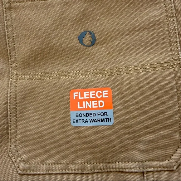 American Outdoorsman Fleece Bonded Canvas Carpenter Pant 32” inseam - Picture 8 of 11